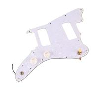 Qukaim Golpeador para guitarra eléctrica, aleación de aluminio, 2 humbucker, cable de interconexión recto de 6 m, cuello de madera de arce, diapasón de palisandro, 22 trastes, color dorado de lujo