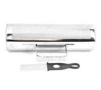 Qukaim Guiro Shaker, instrumento de percusión Orff de aluminio, 4 x 12 pulgadas, tipo A, ayudas de enseñanza de música, coctelera Guiro de metal con raspador