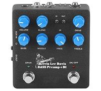 Qukaim Instrumento musical Accory Bass Preamp DI Box Pedal de efecto, suministros de instrumentos musicales de bajo eléctrico, diseño compacto, sonido, ideal para actuaciones y grabación