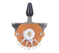 Qukaim Interruptor de guitarra eléctrica de 5 vías, metal y plástico, incluye tornillos, acories de instrumentos musicales, negro, interruptor de hoja para guitarras eléctricas