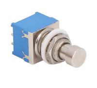 Qukaim Interruptor de pie de 9 pin3pdt Stomp con pedal de efecto de guitarra, botón 3PDT de 9 pines, interruptor de pie True Bypass, azul, compatible con varios efectos de guitarra