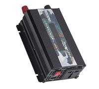 Qukaim Inversor de corriente de 3000 W, 3000 W CC a CA, inversor de onda sinusoidal modificada, convertidor de potencia con pantalla LCD con puerto USB de 2.0 A, ventilador de refrigeración, negro, 12