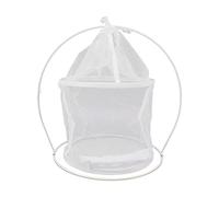 Qukaim Jaula de hábitat de mariposa cilíndrica con marco de hierro para mariposas, jaula de hábitat para exteriores, malla para mariposas y plantas vivas, diseño decorativo, ideal para jardines, 30 x
