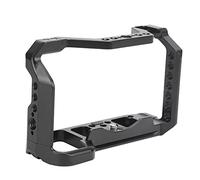 Qukaim Jaula protectora de vídeo para cámara A7C, diseño de aleación de aluminio con soporte de zapata fría, acorde de fotografía, ligera, fácil de instalar
