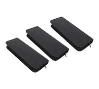 Qukaim Juego de 10 soportes portátiles para tijeras de rata, bolsa de soporte portátil para tijeras, bolsa negra de gran capacidad para peluquerías, juego de peines de estilo ligero para peluquerías