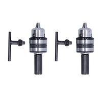 Qukaim Juego de 2 llaves convertidoras de 3 mandíbulas con vástago redondo de 1/2 pulgada, rango de sujeción de 1-10 mm, compatible con llave de impacto de aire