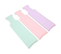 Qukaim Juego de 3 tablas de balayage con dientes, tablero de aluminio curvado con dientes de peine para tinte de cabello, cepillo de burlas y paleta de resaltado, ideal para técnicas de balayage y