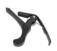 Qukaim Juego de cejillas de guitarra, cejilla de aleación de liberación rápida para guitarra eléctrica, incluye 2 púas de guitarra, adecuadas para banjo y mandolina, color negro