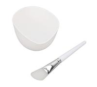 Qukaim Juego de cepillos de silicona para mascarilla, juego de cuencos para mezclar mascarillas faciales, kit de herramientas ligeras de silicona con botella de spray portátil, mini atomizador,