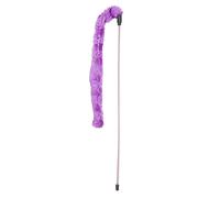 Qukaim Juguete divertido para gatos, juego de juguetes de peluche y campana, juguete interactivo para cazador de gatos, color morado