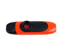 Qukaim Kazoo Performance Instrument Kazoo Instrumento musical, 6 piezas Kazoo portátil con diafragma de flauta, aleación de zinc negro y ABS, apto para principiantes, listo para actuar, naranja