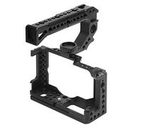 Qukaim Kit de jaula de grabación de video de aleación de aluminio para Canon EOS M6/Mark2, incluye mango y agarre, ligero, diseño, acory de fotografía profesional