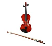 Qukaim Kit de violín de madera para principiantes, tamaño 1/8, 42 cm, incluye estuche para arco de violín y kit de puente, sensación cómoda al tacto, construcción de madera estable