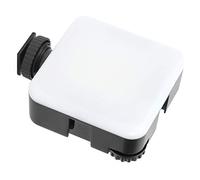 Qukaim KM-72A RGB - Luz de llenado de video ajustable de 10 engranajes, luz LED de plástico para fotografía de zapata fría, luz LED portátil para transmisión en vivo, mini luz de llenado