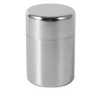 Qukaim Latas de almacenamiento de azúcar de café de acero inoxidable, tamaño pequeño, hermético, para almacenamiento de té de hojas sueltas, café y azúcar, organizador de cocina, 10 cm x 8 cm