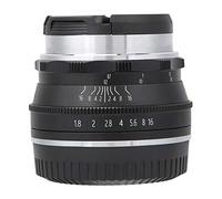 Qukaim Lente de cámara de espejo F1.8 de 25 mm, soporte M4/3 para Olympus E-M5, E-M5II, E-M10, E-M10II, E-M10III, negro, acory de fotografía