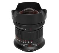 Qukaim Lente de enfoque manual de marco completo F5.6 de 9 mm, lente ultra gran angular de 132 grados para cámara de montaje R, ideal para fotografía de paisaje y arquitectura