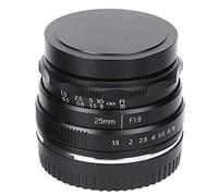 Qukaim Lente de retrato gran angular de 25 mm F1.8 M4/3 de gran apertura para Olympus, diseño compacto, ligero, óptica, ideal para fotografía de retratos