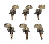 Qukaim Llaves de afinación de guitarra, mandolina triangular, repuesto de metal negro para parte superior arqueada de 8 cuerdas, incluye tornillos, diseño