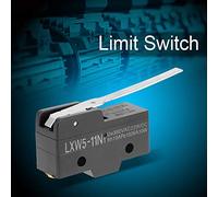 Qukaim LXW5-11N1 - Interruptor de límite de 3 A, brazo de palanca largo SPDT Snap Action, microinterruptor CNC, diseño compacto para automatización, 1.5 x 1.3 x 3.1 pulgadas