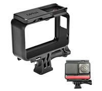 Qukaim Marco protector de cámara de movimiento portátil ligero ABS negro para cámaras deportivas Insta 360 One R, cubierta protectora, marco de cámara deportiva