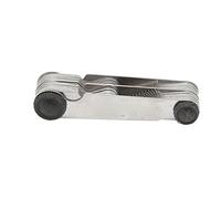 Qukaim Medidor de hilo de guitarra de metal, métrico, imperial, 55, 60 grados, herramienta de medición de paso de tornillo, medición precisa, para mantenimiento y reparación de guitarras