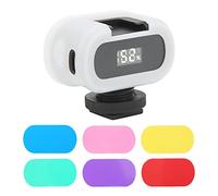 Qukaim Mini cámara de luz suave RGB, carga tipo C, 6 colores, luz de video compacta para fotografía en vivo, luz de video LED, accesorios de cámara