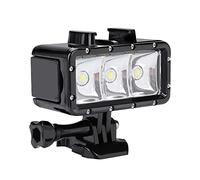 Qukaim Mini luz de video LED de buceo sumergible de 30 m, lámpara de llenado para héroe y luz de video de cámara compacta, clasificación IP68, profundidad de 30 m, diseño portátil