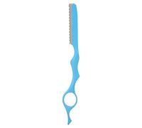 Qukaim Navaja para adelgazar el cabello, navaja profesional para cortar y recortar el cabello, cuchillo de afeitar para peinar, texturizar y extensiones de cabello, incluye 30 cuentas de barba,