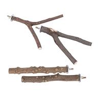 Qukaim Palo de pie para loros, juego de soporte de escalada de jaula de pájaros de madera de pimienta, accories de pájaros para loros, percas de patas, juguete de molienda de garras de mordida, 40 cm