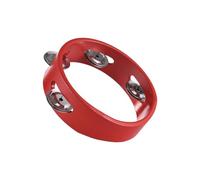 Qukaim Pandereta para adultos 15 cm pandereta para adultos, pandereta de madera de una fila con anillos manipulados a mano, agradable sonido de campana, perfecto para el hogar, la escuela y los