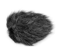 Qukaim Parabrisas peludo para micrófono en cámara, compatible con RODE VideoMicro/MM1, protector de parabrisas de micrófono, protección contra el viento profesional, color negro