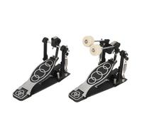 Qukaim Pedal de batería de aleación de aluminio, pedal de tambor doble, pedal de bombo de tensión ajustable, diseño antideslizante, aleación de aluminio, adecuado para música de jazz y rock, color