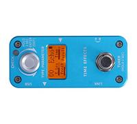 Qukaim Pedal de efecto de reverberación de retardo, pedal de efecto de reverberación de retardo, efecto de guitarra eléctrica de sobrecarga de ciclo, modulación de sonido versátil, diseño compacto