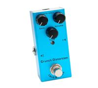 Qukaim - Pedal de efecto para guitarra eléctrica, mini efecto único con True Bypass, distorsión Crunch, diseño portátil, azul
