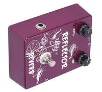Qukaim Pedal de efecto reverberación, pedal de efecto de guitarra eléctrica, carcasa de aleación de aluminio, diseño reflector, tamaño compacto, piezas de guitarra y acories