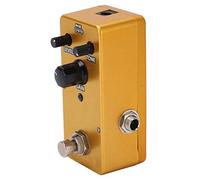Qukaim Pedal de efectos de distorsión de guitarra, pedal de distorsión clásico, mini efectos de guitarra eléctrica, carcasa de metal de 3 botones, diseño de bloque único, tamaño compacto para