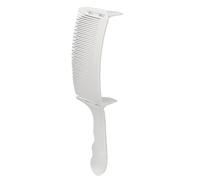 Qukaim Peine curvo para cortar el pelo, herramienta profesional de corte de pelo, diseño en forma de S, peine superior plano para recortar barba y cortar el cabello, color blanco