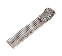 Qukaim Peine de acero inoxidable para barba, afeitadora manual de barba y herramienta de peinado de bigote, diseño vintage, perfecto para dar forma y aseo, esencial para el aseo de los hombres
