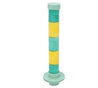 Qukaim Perca de arena de cuarzo para loros, periquitos, cacatúas, verde y amarillo, 30 cm de largo