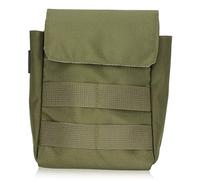 Qukaim Pet Supplies - Chaleco para perro, impermeable, manos libres, mochila para entrenamiento, senderismo, camping, bolsa con solapa verde militar, suministros para mascotas
