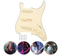 Qukaim Pick Guards - Juego de golpeadores de plástico beige para guitarra eléctrica, compatible con varios modelos, tamaño estándar