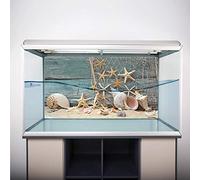 Qukaim Póster de estrella de mar con efecto 3D, adhesivo de estrella de mar, decoración de pecera de acuario, adorno de plantas de coral vivo, compatible con luz LED de crecimiento, 30 x 20 cm, tamaño