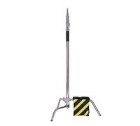 Qukaim Profional - Soporte de luz para fotografía, soporte en C de aleación de aluminio con patas plegables, capacidad de carga de 20 kg, altura máxima de 330 cm para estudio fotográfico, soporte de