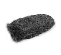 Qukaim Protector de parabrisas peludo para micrófono en cámara, compatible con RODE VideoMic GO/SGC-598, ligero, fácil de instalar, color negro