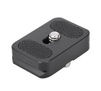 Qukaim PU25 Mini placa de liberación rápida, montaje de tornillo de 1/4 pulgadas para trípode, cabeza de bola, acoria monopié, diseño compacto, ligero, ideal para fotografía y videografía