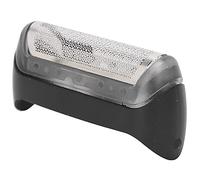 Qukaim Razor Foil Head - Cepillo de afeitar para barba con mango de madera de goma, cabezal de aluminio de repuesto para Braun 10B/20B, cuenco de afeitado, cepillo de recorte de espuma para