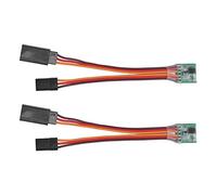 Qukaim RC Reverser - 2 inversores de señal servo universales RC, inversor de rotación para equipo de dirección de aviones RC, compatible con modelos RC, diseño compacto