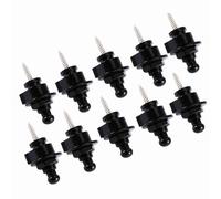 Qukaim Retenedor de guía de árbol de cuerda de metal, 1 par, piezas de repuesto para guitarra eléctrica negra, retenedor de cuerda de acero para guitarras Fender Strat, acories de instrumentos