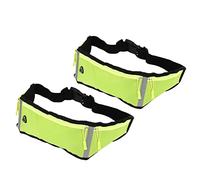 Qukaim Riñonera ultrafina impermeable, 2 unidades, para correr, senderismo, viajes, entrenamiento, deportes al aire libre, color verde, multicolor, 60_x_180_cm